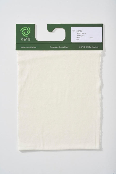 1 x 1 Baby Rib - 100% Cotton - Fairway Fabrics