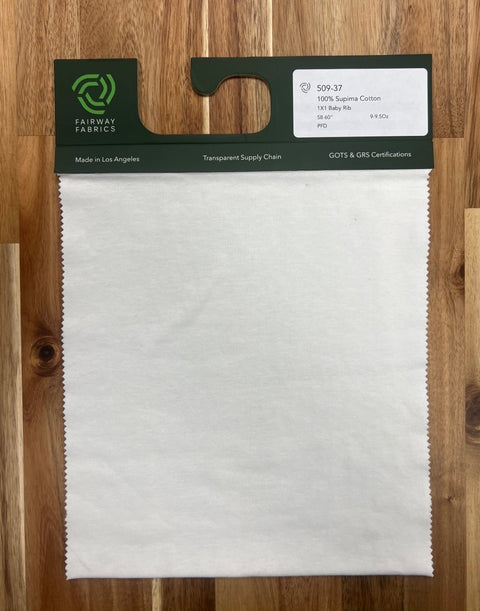 1 x 1 Baby Rib - 100% Supima Cotton (130 GSM) - Fairway Fabrics