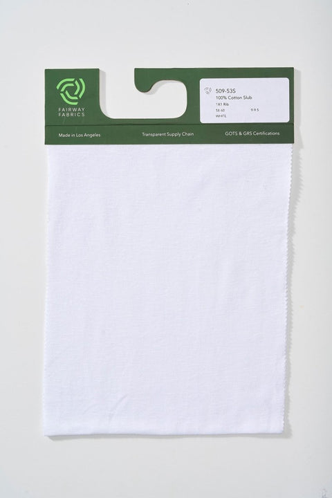 1 x 1 Rib - 100% Cotton Slub - Fairway Fabrics