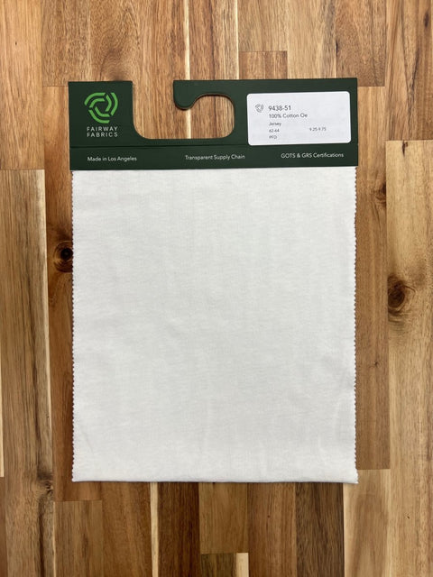 Jersey - 100% BCI Open - End Cotton (180 GSM) - Fairway Fabrics